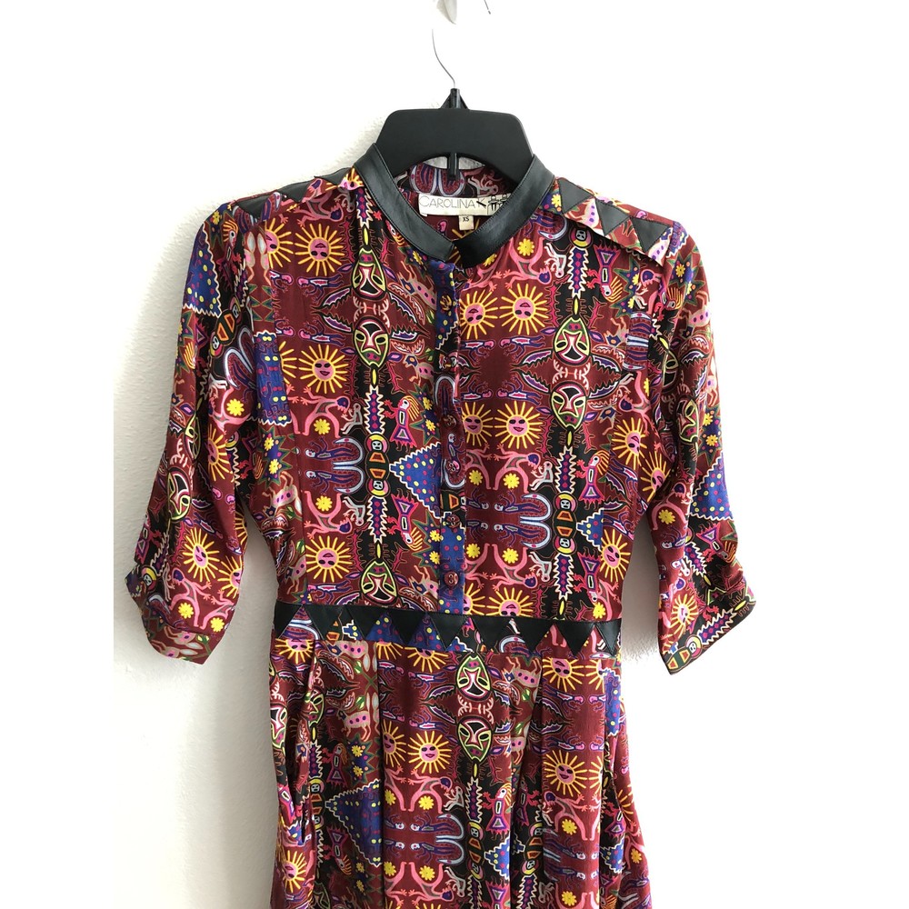 CAROLINA K Silk Knee-Length Dress Size: XS